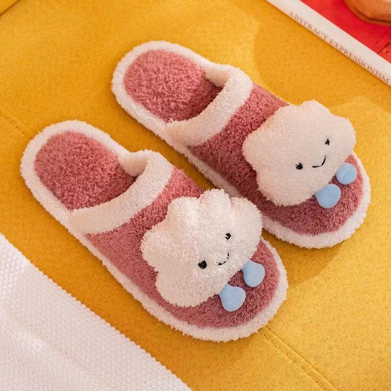 Cotton Slippers Female Cute Cartoon Couple Indoor Home Household