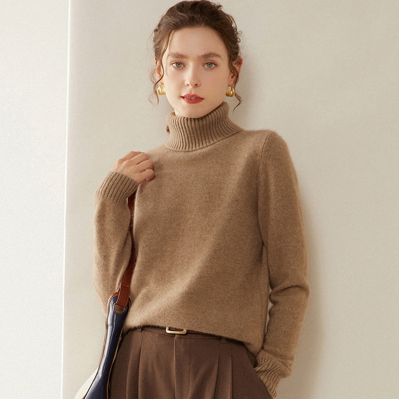 Women's Thickened Fall And Winter Inner Wear Turtleneck Cashmere Sweater