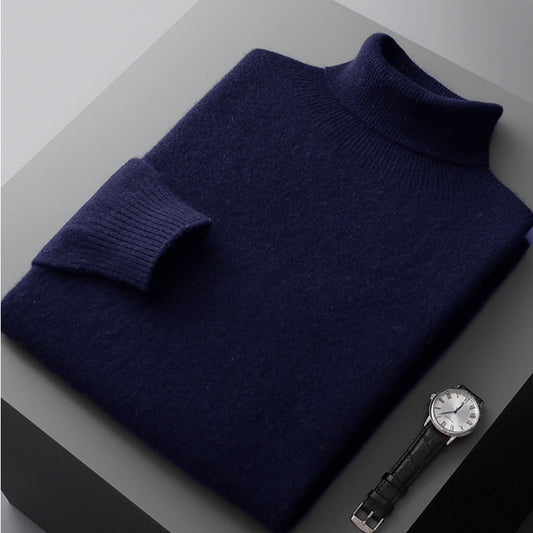Men's High Lapel Pullover Autumn And Winter Loose Knitted