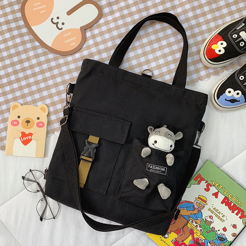 Trendy Cool Girl Student Cute Bear Cartoon Bag