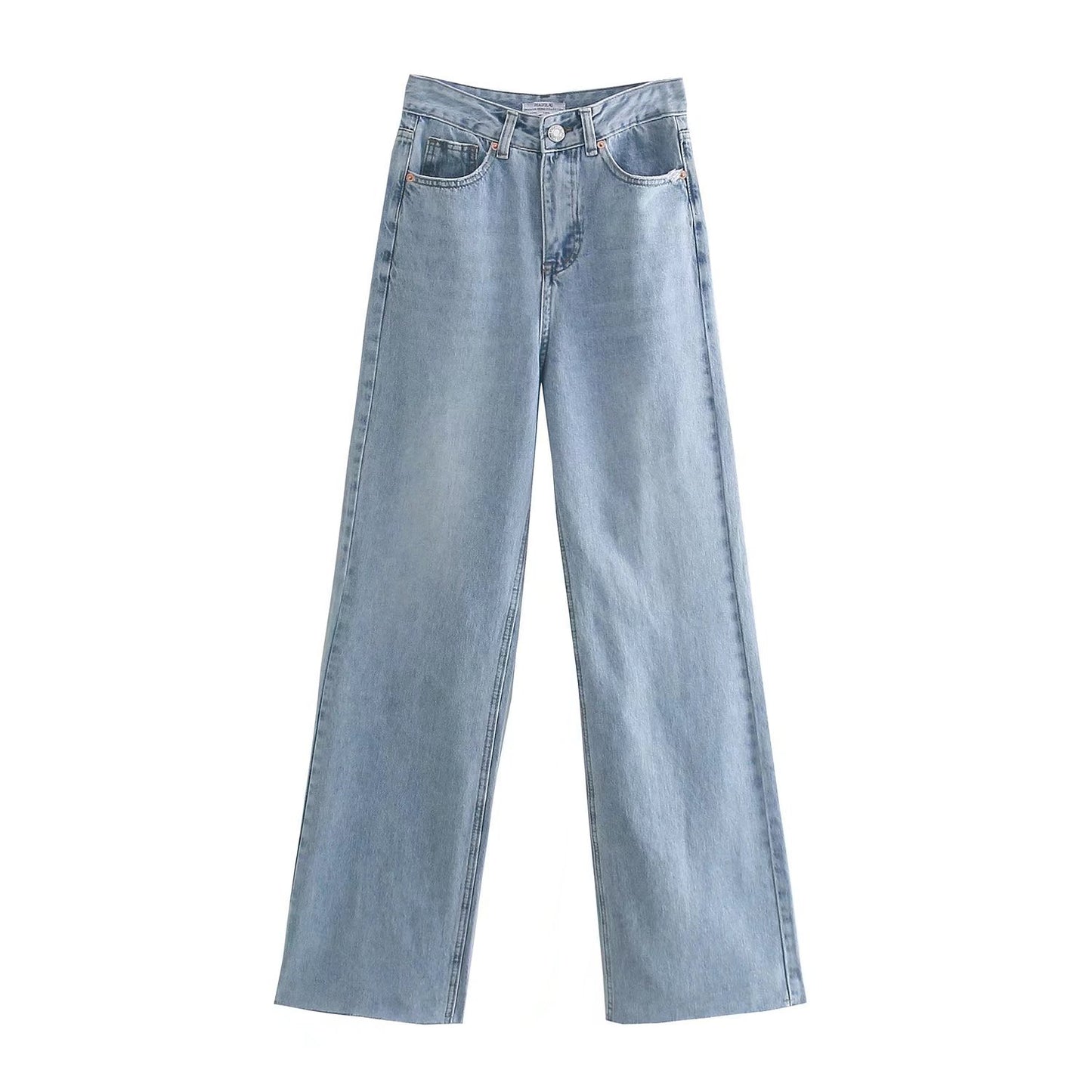 Women's High Waist Colorful Jeans Loose Slimming Wide Leg Pants