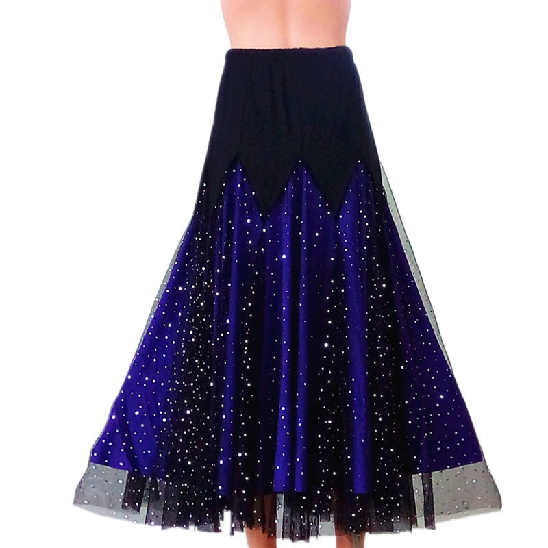 Ladies Modern Swing Skirt Waltz Ballroom Dance Practice Long Dress