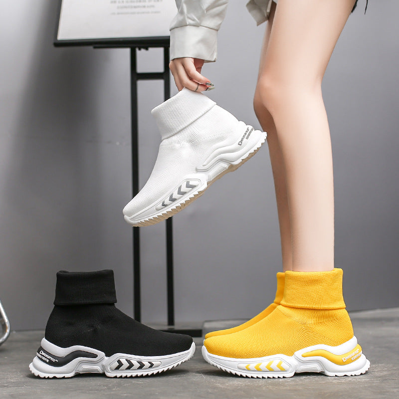 Breathable Single Boots Increase Women's Shoes Thick Sole