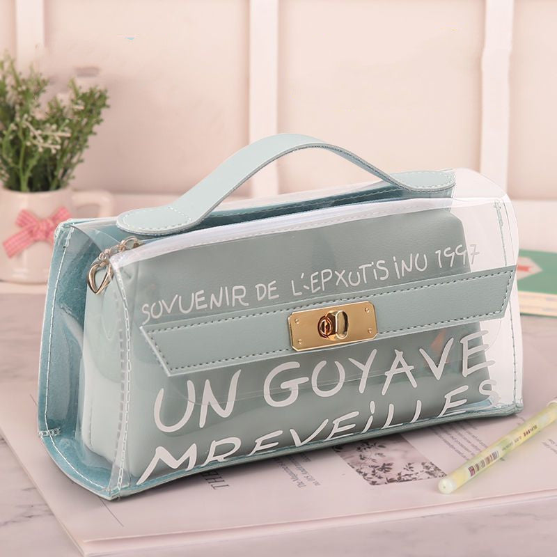 Small Daisy Transparent Pencil Case Stationery Box