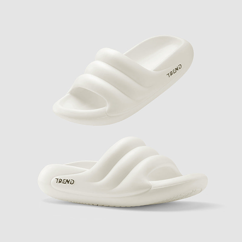 Wave Pattern Design Fashionable Non-slip Wear-resistant Slippers