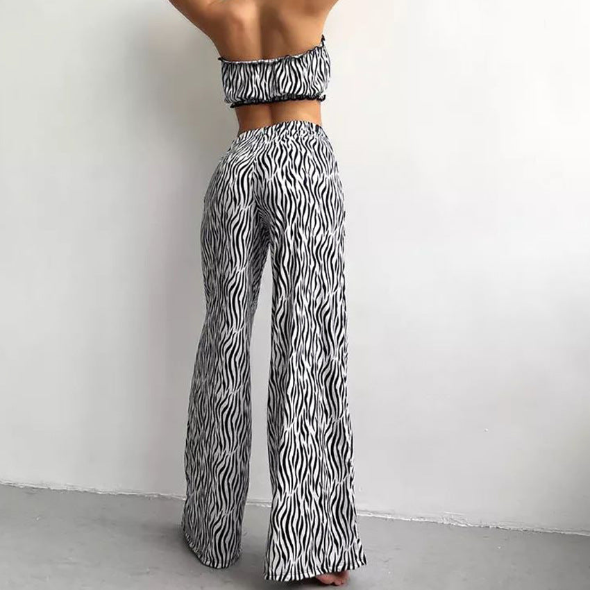 New Style Tube Top Short And Pants Loungewear