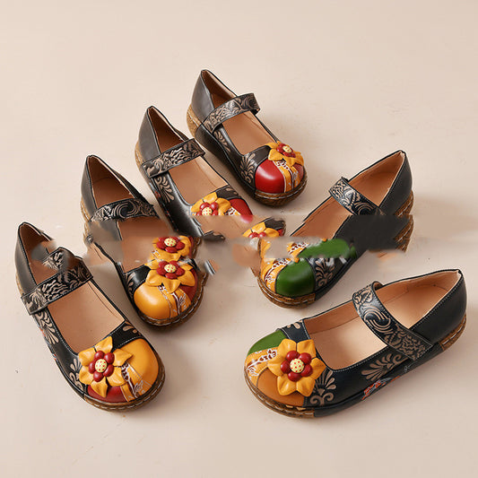 Ethnic Style High-quality Flat-heel Platform Women's Single Shoes