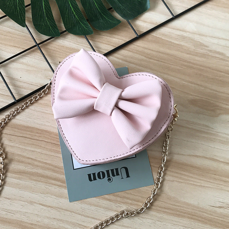 Cute one-shoulder diagonal bag girl love bow small bag