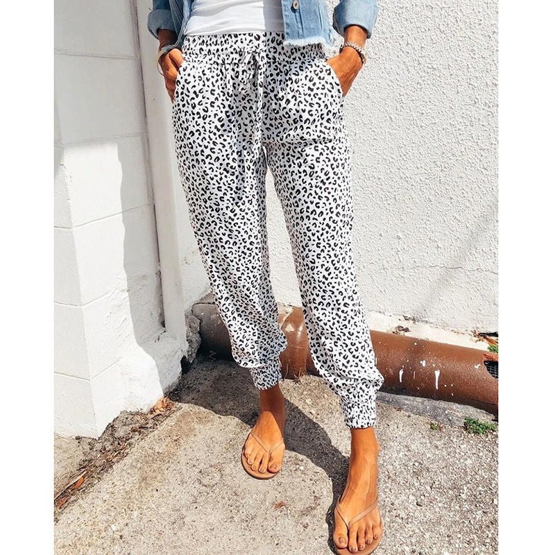 European And American Loose Printed Casual Pants