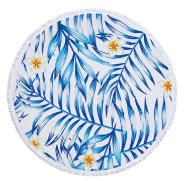 Digital Printing Microfiber Towel Cloth Round Fringe Beach Towel Customizable