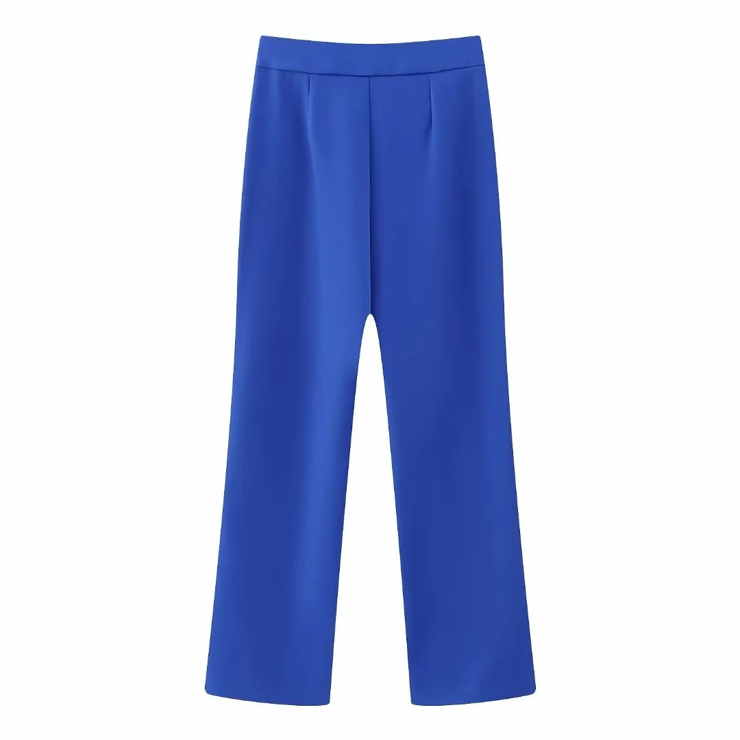 Women's French Style With Belt Dress Small Suit Jacket Casual Trousers