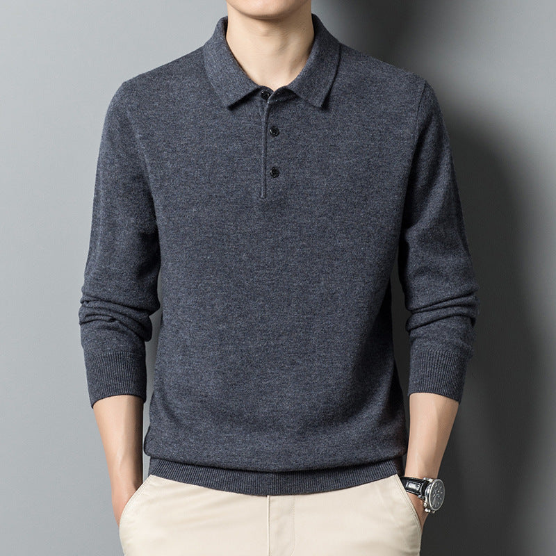 Efterår Casual Langærmet Polo Sweater
