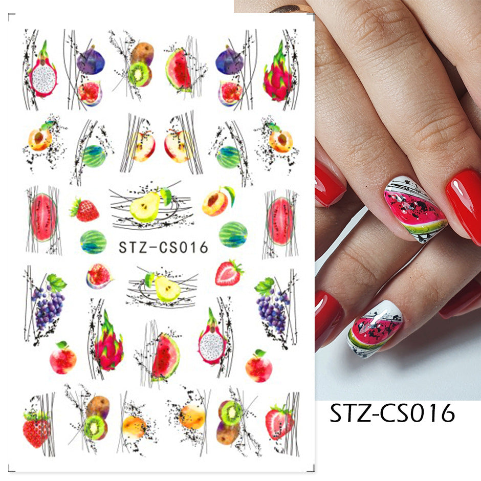 Facebook English Letters Fruit Graffiti Flame 3D Adhesive Stickers