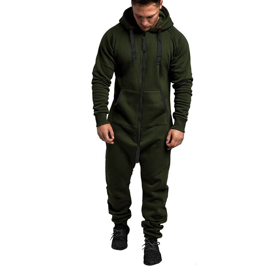 Hooded fleece bodysuit