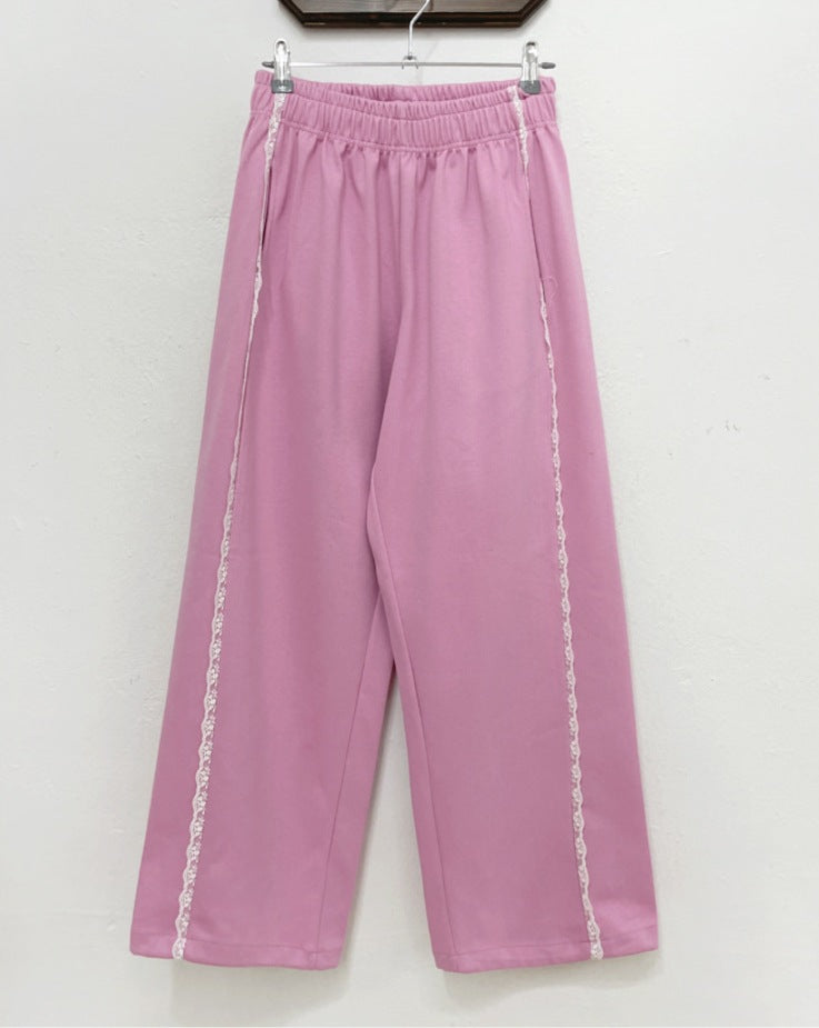 Women's Casual Lace Pocket Sports Casual Pants