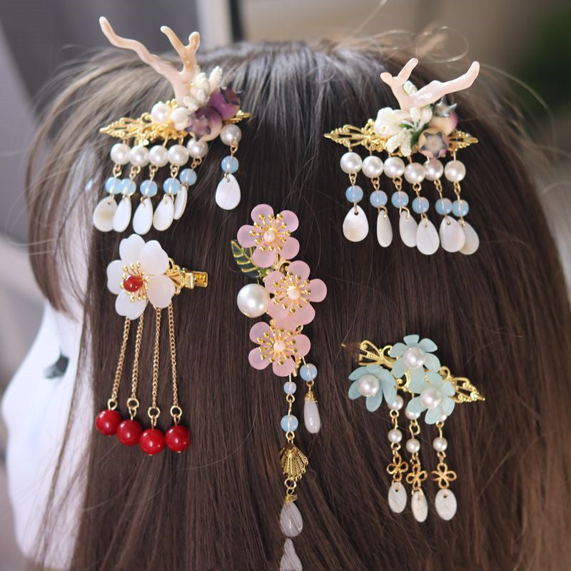 Antique hair ornaments Ying Luo diy material bag