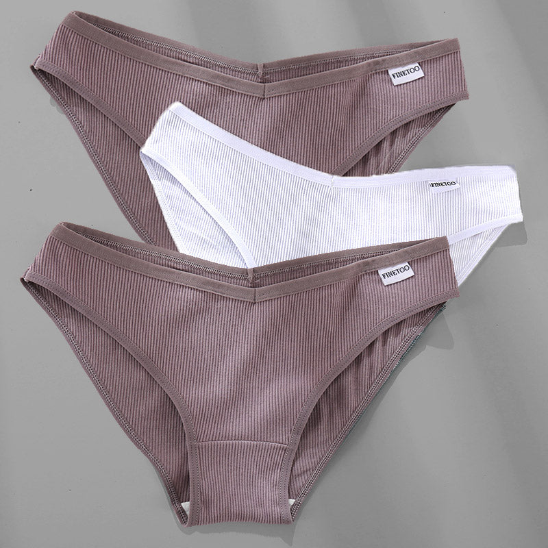 Cotton Panties Female Underwear Sexy Women Briefs  3PCS M-4XL