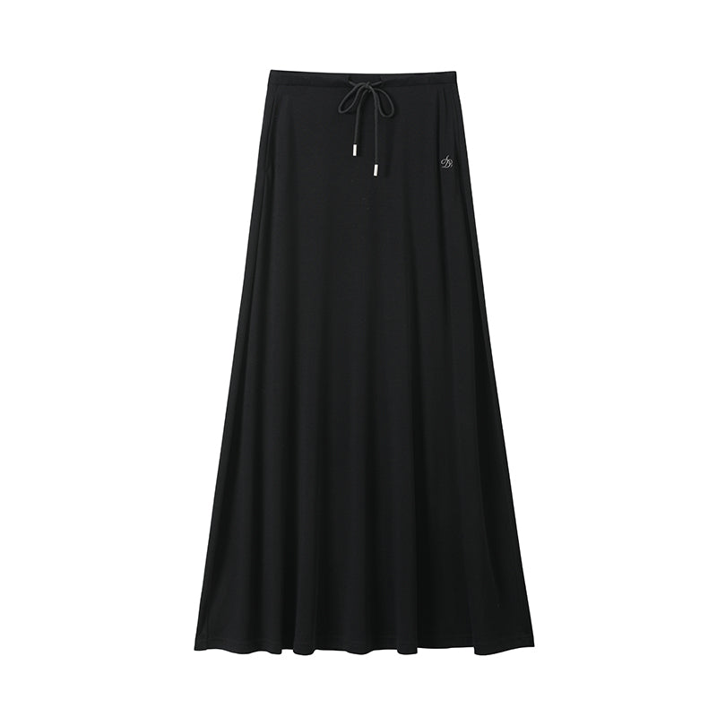 Skirt Women's Drawstring Leisure Skirt Line Long Umbrella
