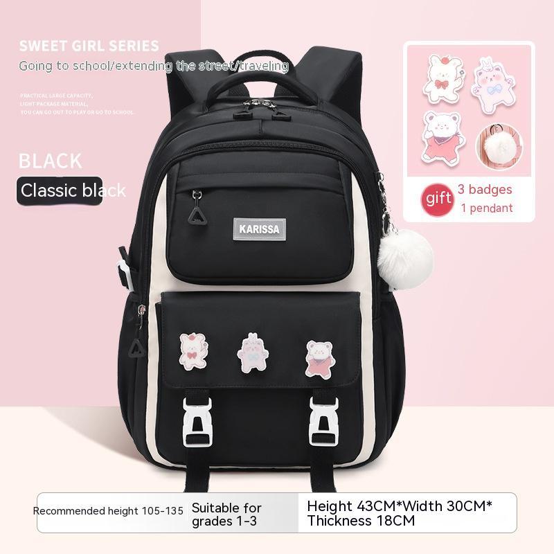 Girls' Waterproof Backpack Wear-resistant Large Capacity