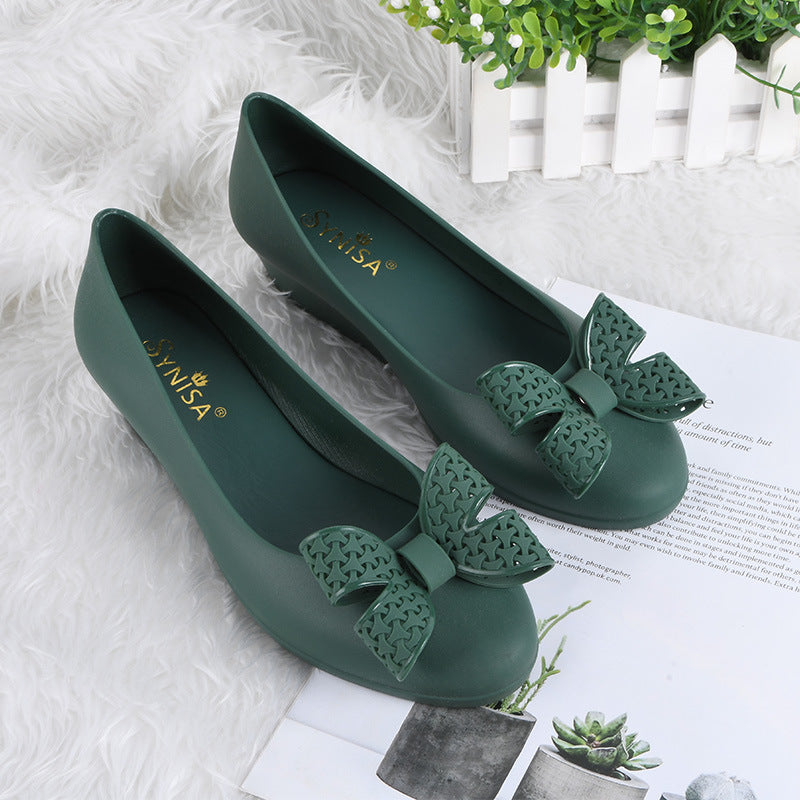 Women's Casual Light Sandals With Bow Wedge Heel