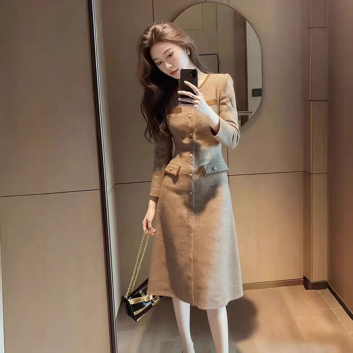 Elegant French-style Sophisticated Lady Dress