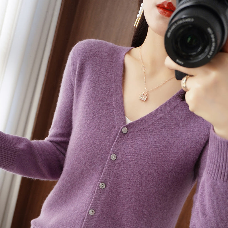 Spring And Summer New V-neck Cardigan Loose Plus Size Women's Clothing