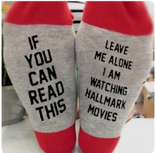1Pair New Hallmark Movies Soft Socks Christmas Letters Printed Women Winter Warm Socks Gifts Hogard DC11