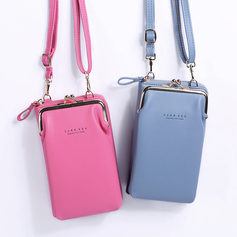 Monochrome soft surface zipper phone case