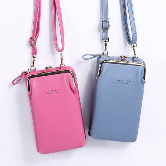 Monochrome soft surface zipper phone case
