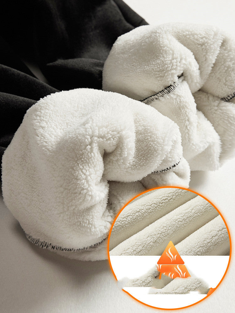 Plush padded lamb velvet sweatpants