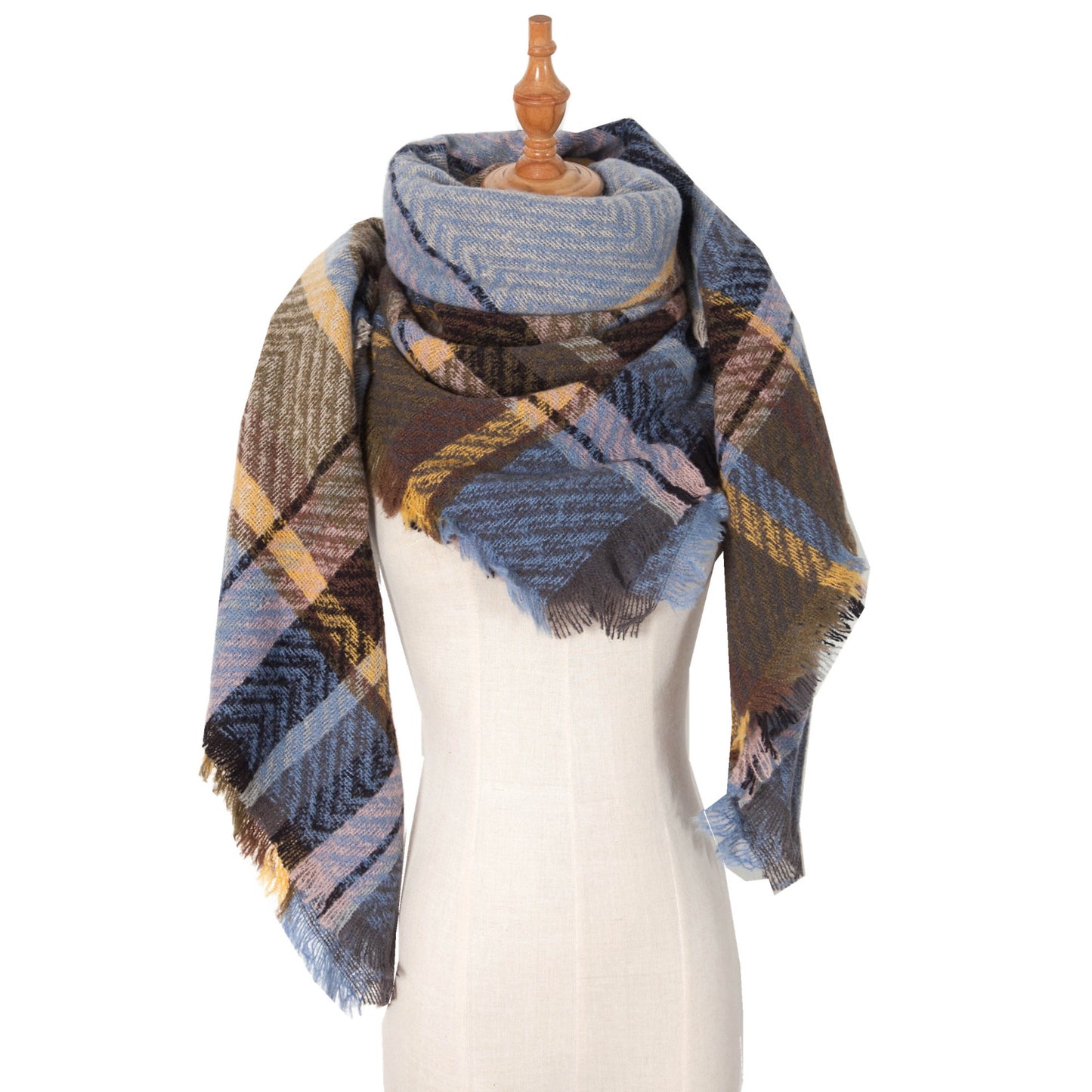 Shawl Scarf Autumn And Winter Large Plaid Triangle