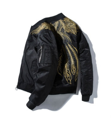 Tide brand Harajuku style Yokosuka high street embroidery air force flight jacket male youth thick baseball uniform jacket