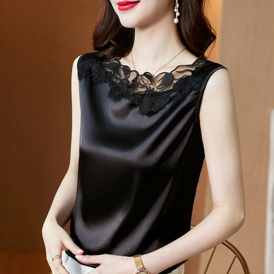 Lace V-neck Sling Vest Women