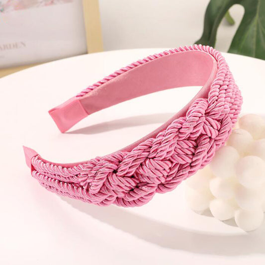 Hand-woven Retro Headband With Wide Sides To Wash Your Face