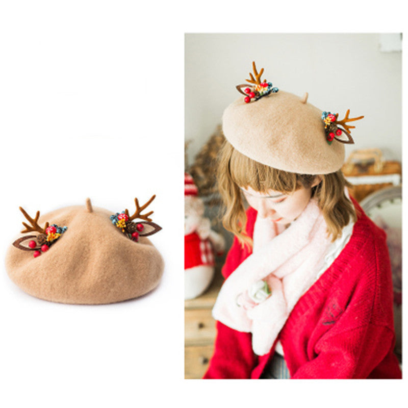 Women's Fashion Handmade Flower Beret Hat