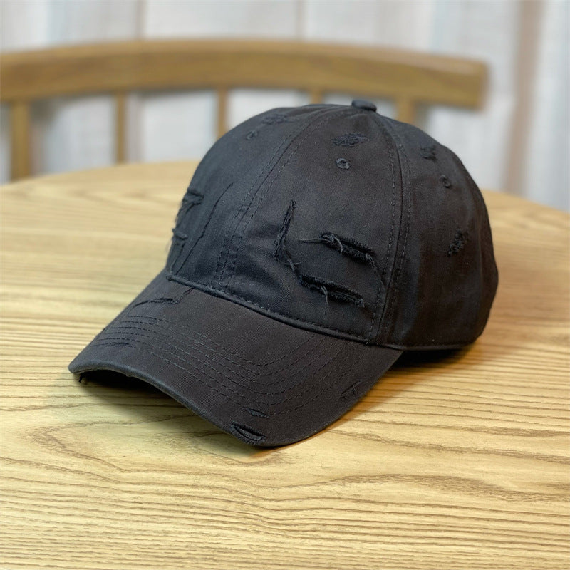 Men's And Women's Fashion Retro Do Old Hole Baseball Hat
