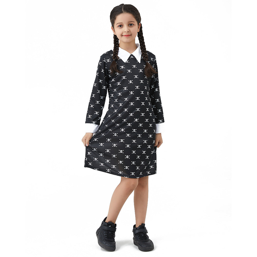 New Children's Cos Costume Female Skull Dress