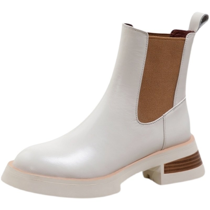 Thick Bottom Female Thick Heel Thin Boots Round Toe Hundred