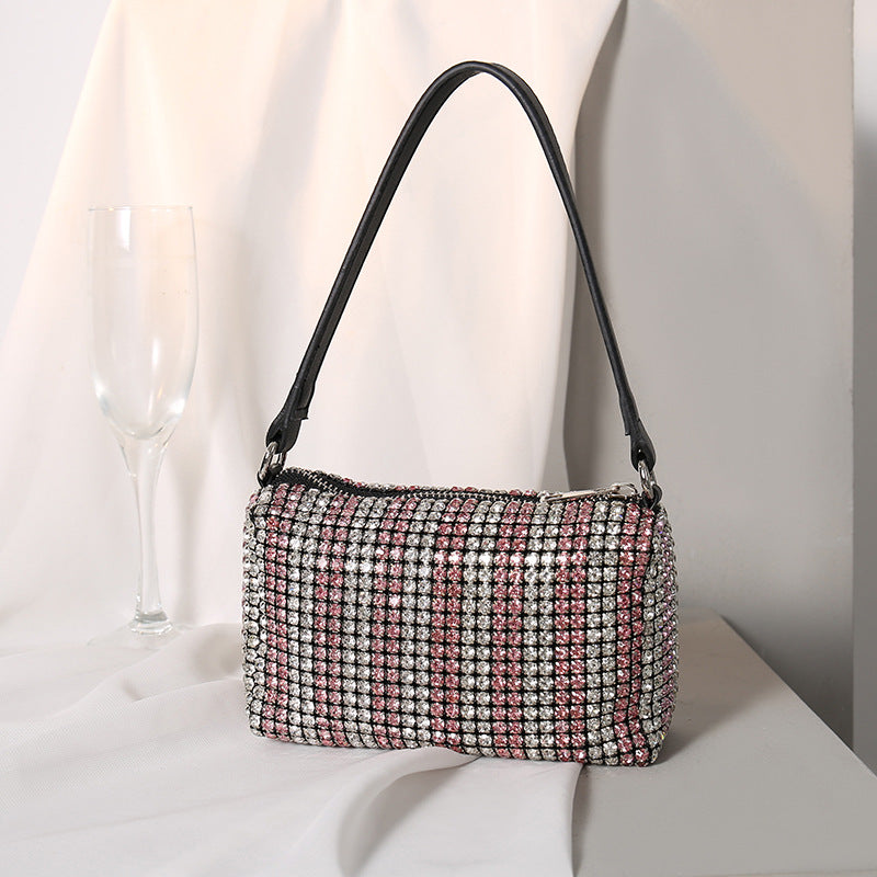 Rainbow Rhinestone Gradient Handbag