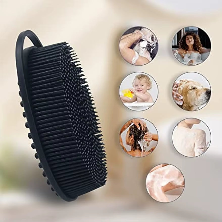 Silicone Body Scrubber and Loofah for Shower Use - Body Wash Scrub Brush