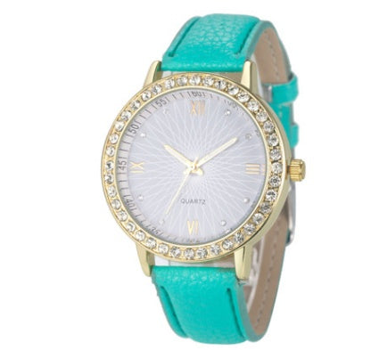 Women's watch sun face quartz watch personality rhinestone decoration fashion watch
