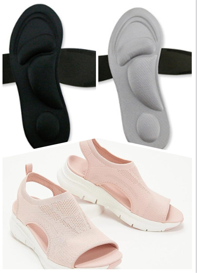 Summer New Flying Woven Large Size Platform Sandals