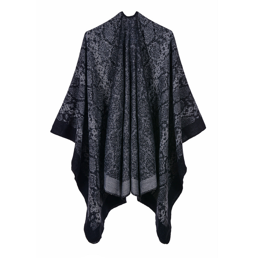 Reversible cashmere cloak