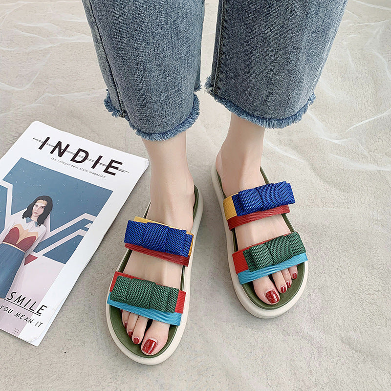 Rubber soft sole sandals non-slip flip-flop beach shoes