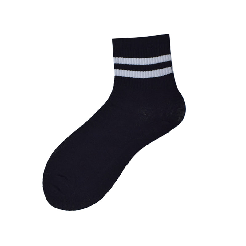 Solid color cotton socks