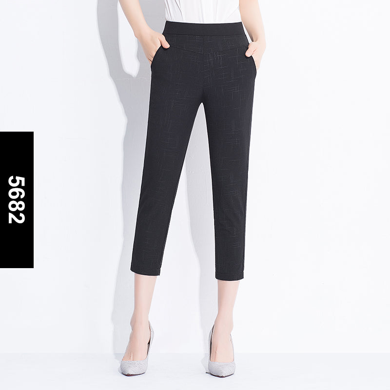 Summer New Cropped High-Waist Stretch Pants