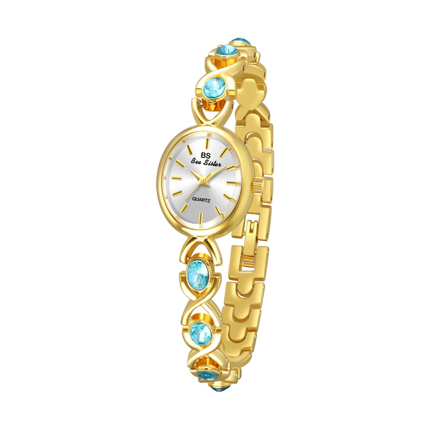 Oval Ice Crushing Glacier Sapphire Small Light Luxury Watch