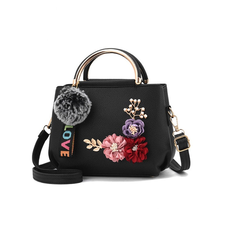Color Flowers Shell Women's Tote Leather Clutch Bag