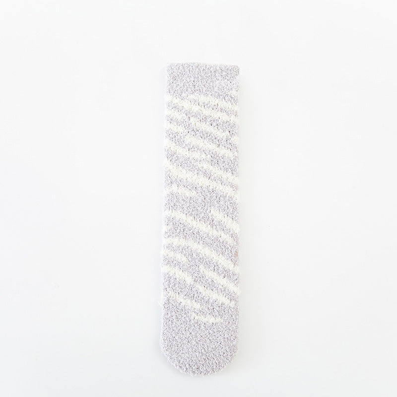 Coral Velvet Warm Sleeping Towel Socks