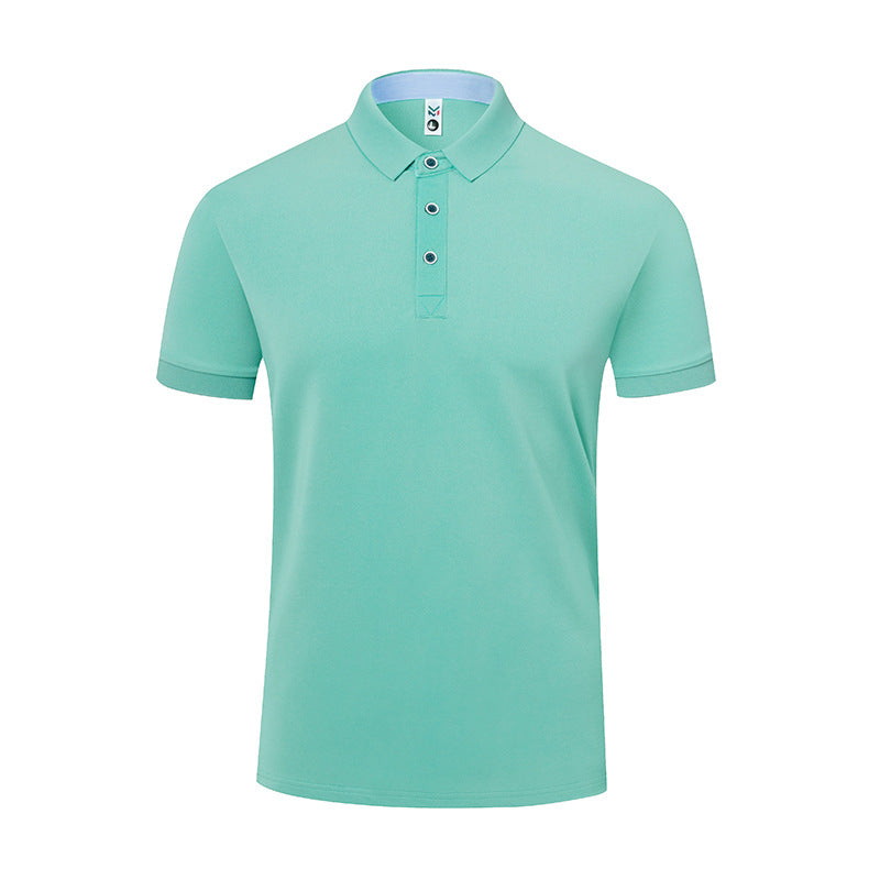 Ice Silk Polo T-shirt Thin Lapels Same Style